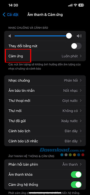 tat rung o che do im lang iOS 17 2*438034