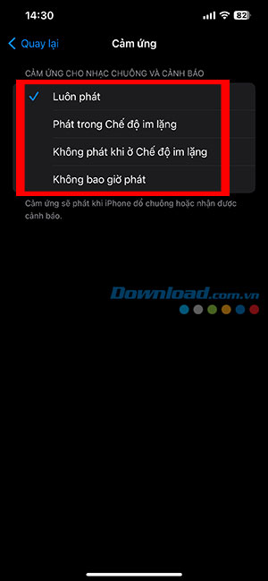 tat rung o che do im lang iOS 17 3*438032