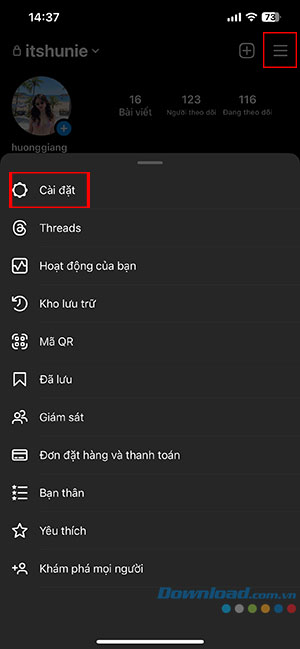 huy lien ket Instagram voi Facebook dien thoai 8*438276