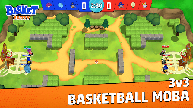 Basket Party là game MOBA đấu bóng rổ sôi động