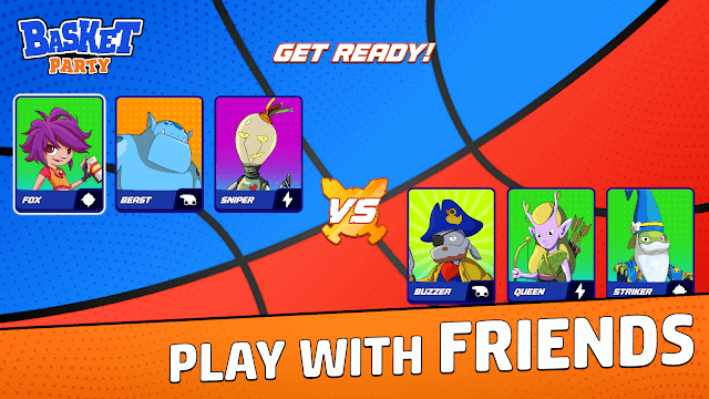 Chơi bóng rổ cùng bạn bè