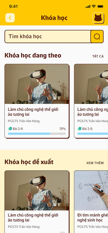 Hệ thống khóa học đa dạng
