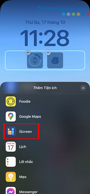 iScreen cach them widget tuong tac voi nguoi yeu iPhone 8*439570