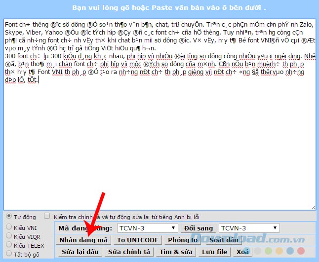 Chuyển mã văn bản không dùng Unikey Chuyển mã văn bản không dùng Unikey