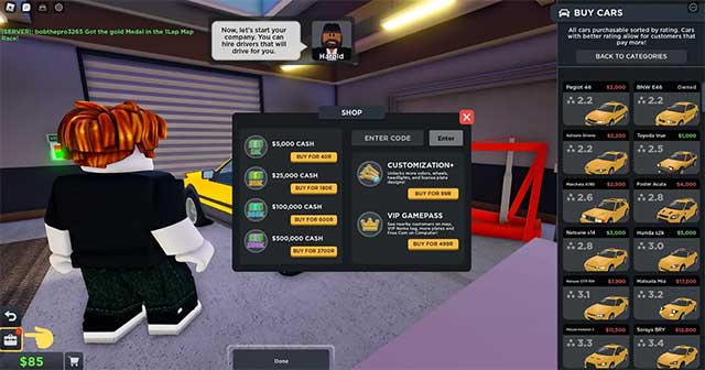 Trong ô ENTER CODE, nhập code Taxi Boss và nhấn Enter để nhận thưởng