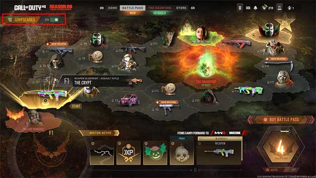 Bạn có thể chọn tắt Jumpscares để không phải nhìn thấy chúng khi chiến đấu