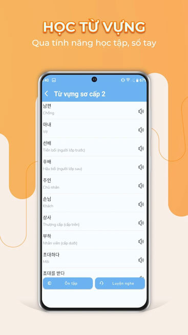 Học từ vựng tiếng Hàn
