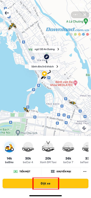 cach dat xe Be tren Zalo 11*440233