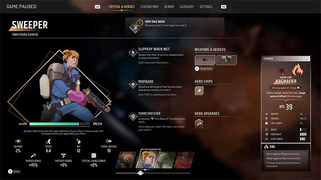 Sweeper là một nhân vật thuộc class Technician / Crowd Control