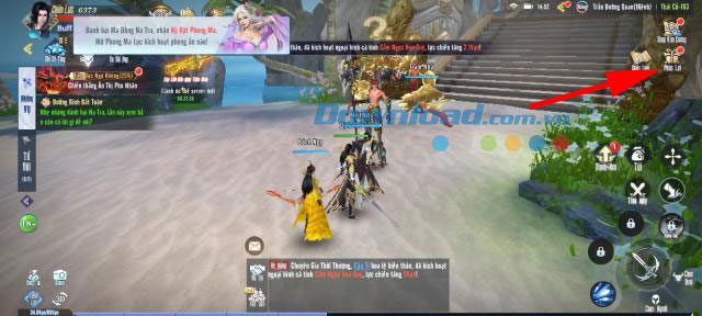 Mở game và đăng nhập Thái Cổ Phong Ma. Chọn mục Phúc Lợi