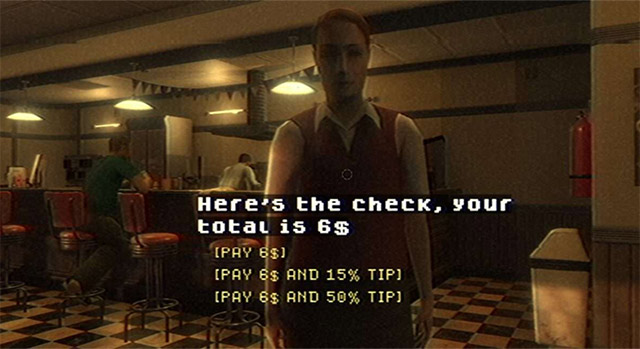 Thanh toán bữa tối và tip cho người phục vụ 50% để mở khóa thành tích Generous