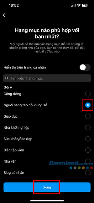 cach tao kenh thong bao Instagram 4*440610