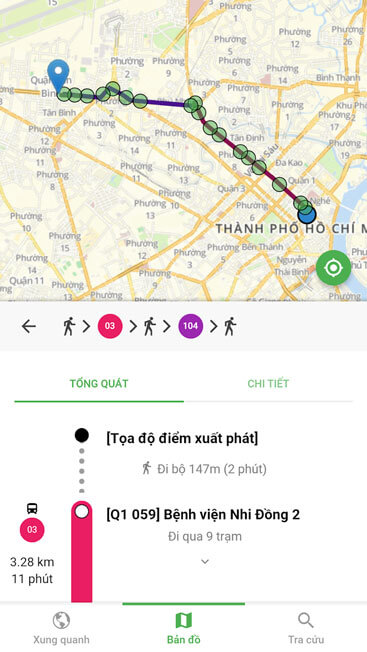 Tra cứu tuyến đường