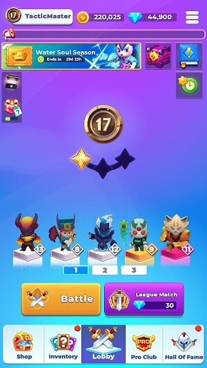 Chọn anh hùng của bạn trước khi bước vào trận chiến