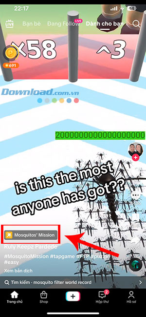 choi game Mosquitos Mission tren TikTok 1*440866