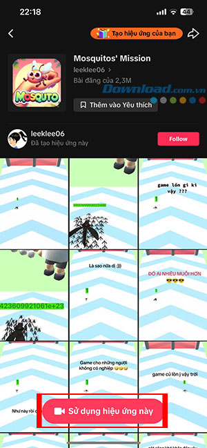 choi game Mosquitos Mission tren TikTok 7*440883