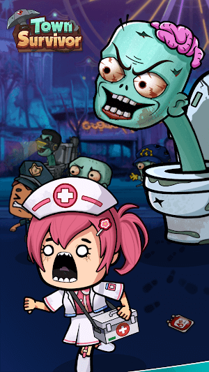 Town Survivor - Zombie Haunt là game chiến thuật phòng thủ zombie hài hước