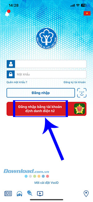 dang nhap VssID bang VNeID 1*441201