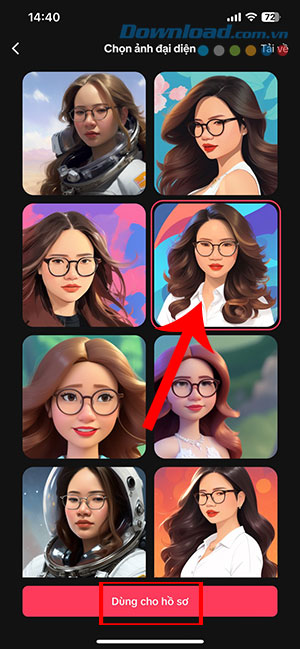 tao anh dai dien AI bang TikTok 12*441171