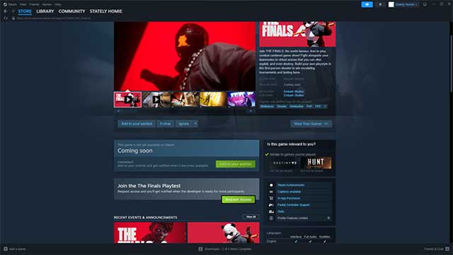 Khi bạn đã nhấp vào nút Request Access, việc đăng ký của bạn sẽ được ghi lại