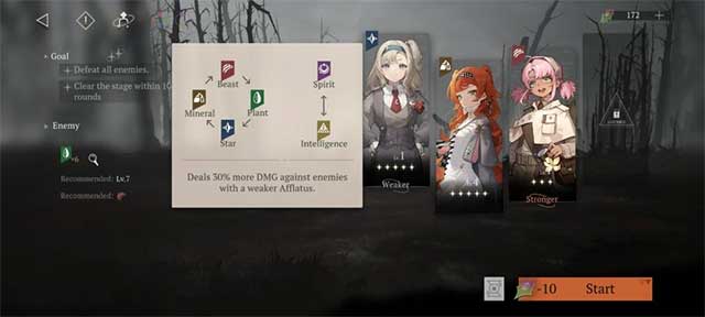 Class nhân vật của Reverse 1999 được gọi là Afflatus