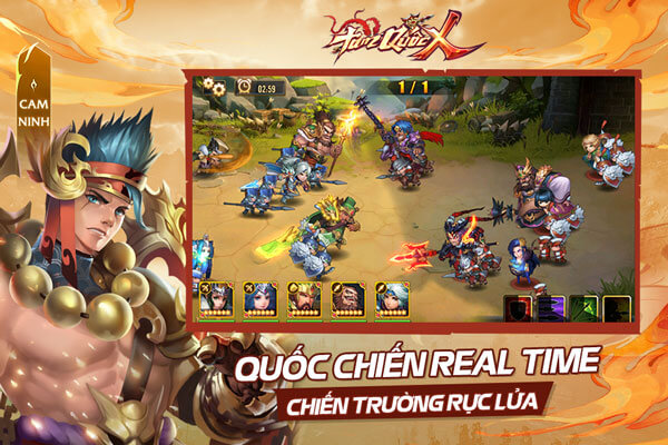 Tính năng quốc chiến real time, chiến trường rực lửa