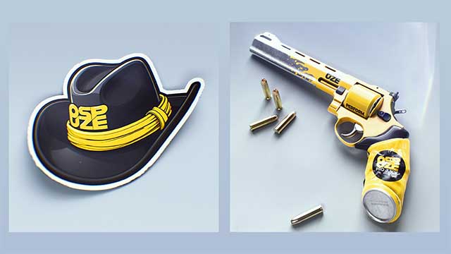 Sticker Ospuze Ten-Gallon và skin vũ khí Ospuze Recycled