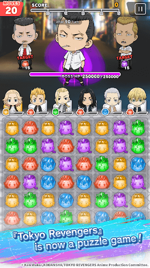 Tokyo Revengers PUZZ REVE là game RPG match-3 dựa theo anime nổi tiếng Tokyo Revengers