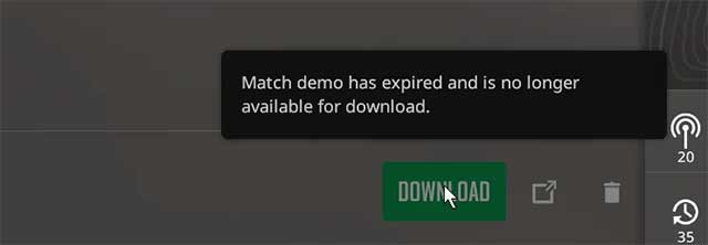Lỗi "Match Demo has expired and is no longer available for download"