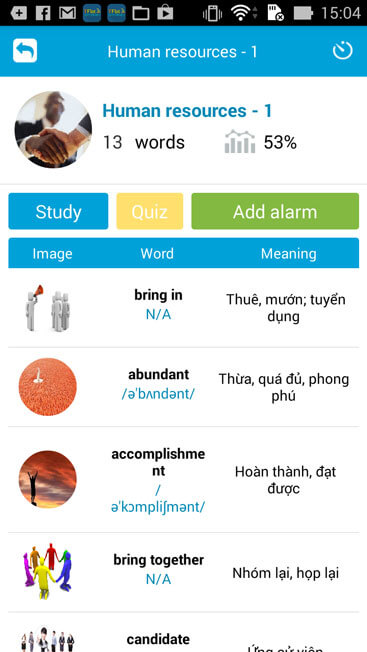 Học từ vựng theo chủ đề