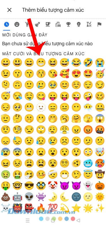 Lựa chọn một biểu tượng cảm xúc bất kỳ