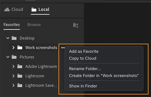 Chỉnh sửa, tổ chức... ảnh được lưu trữ nội bộ ngay trên Lightroom