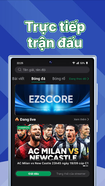 Xem trực tiếp trận đấu