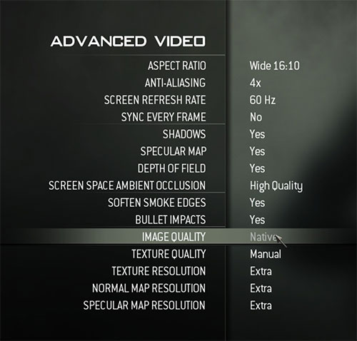 Cài đặt hiển thị trong CoD: MW3