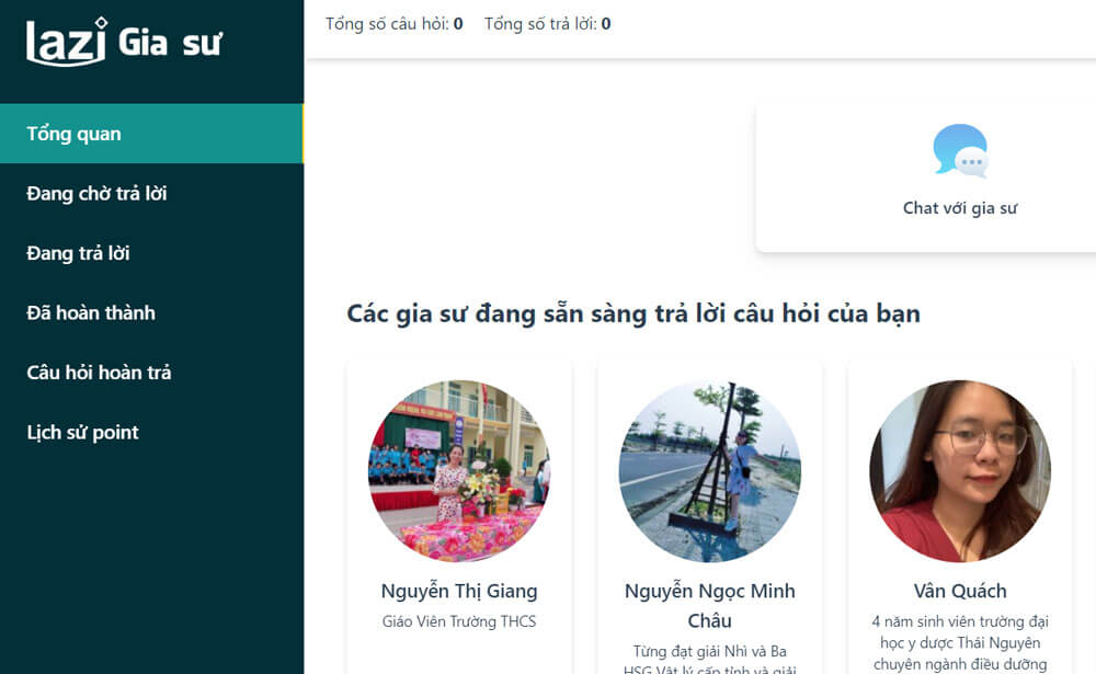 Hỗ trợ trao đổi trực tiếp với gia sư