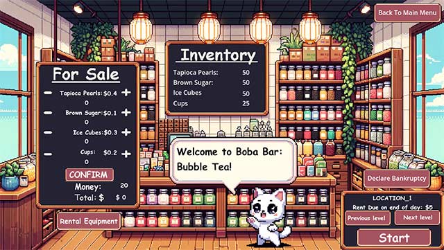 Quản lý tiệm trà sữa trân châu ở thị trấn mèo Nhật Bản