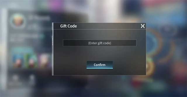 Tìm nút Gift Code trong menu Hồ sơ, nhập mã rồi nhấp vào Confirm