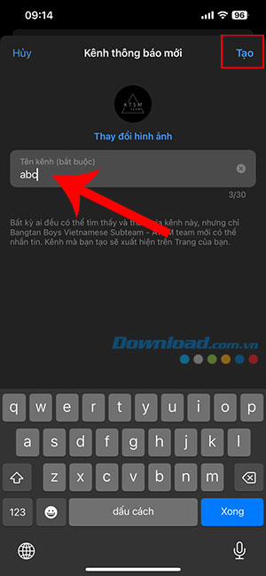 tao kenh thong bao Facebook Messenger 2*444108
