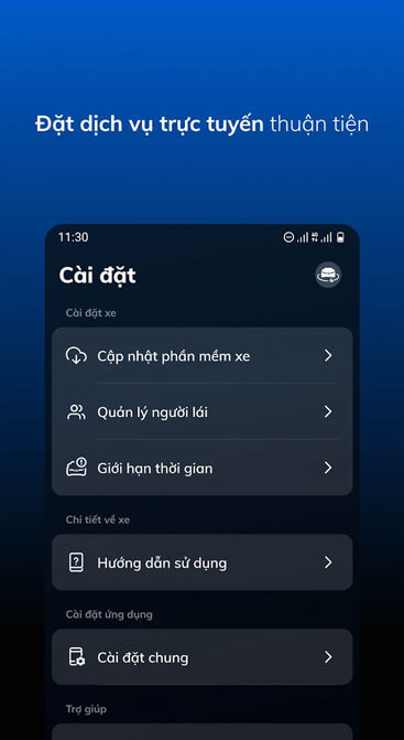 Đặt lịch các dịch vụ online