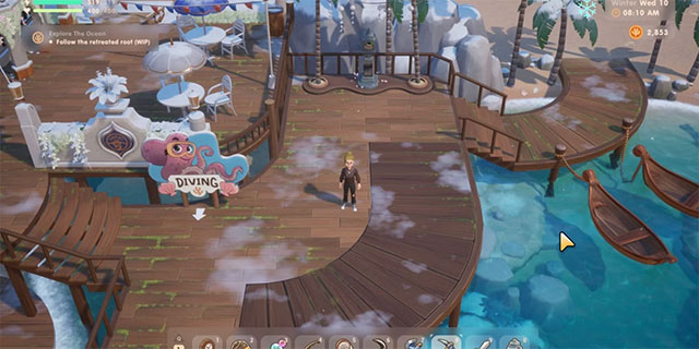 Gặp Ling ở Diving Pier để mở khóa tính năng lặn trong Coral Island PC