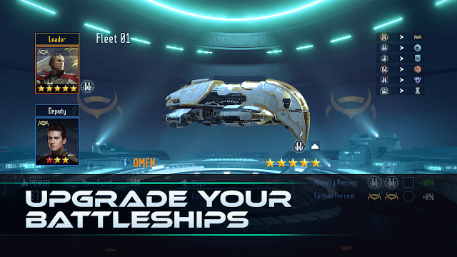 Nâng cấp phi thuyền của bạn để chinh phục thiên hà trong game EVE Galaxy Conquest