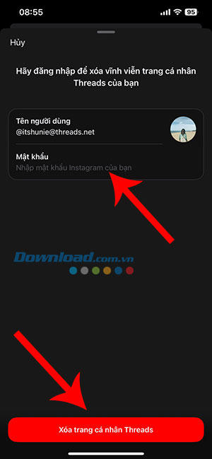 xoa tai khoan Threads 5*444548