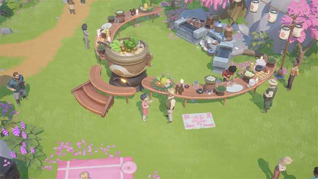 Đóng góp nguyên liệu vào nồi lẩu