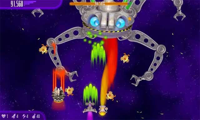 Tận hưởng những pha bắn nhau đầy thử thách và kỳ lạ trong Chicken Invaders 4
