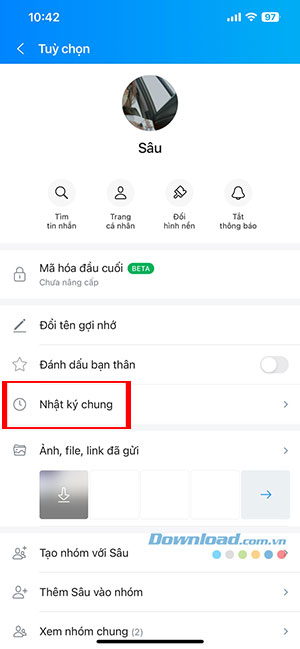 tao nhat ky chung giua 2 nguoi tren Zalo 3*445325