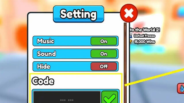 Cách nhập code Anime Energy Clash Simulator