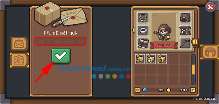  Nhập code và nhận quà nhanh chóng