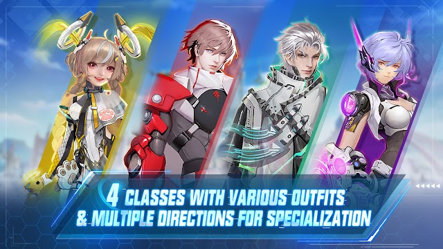 4 lớp nhân vật với trang phục và kỹ năng khác nhau