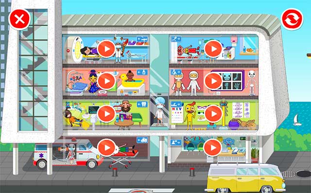 Khám phá nhiều tầng trong bệnh viện mô phỏng của Pepi Hospital