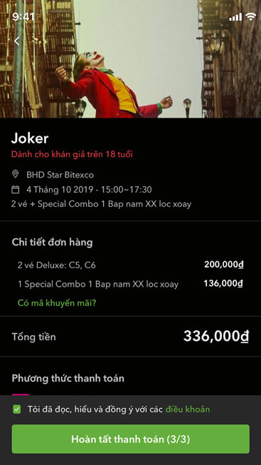 Đặt vé xem phim